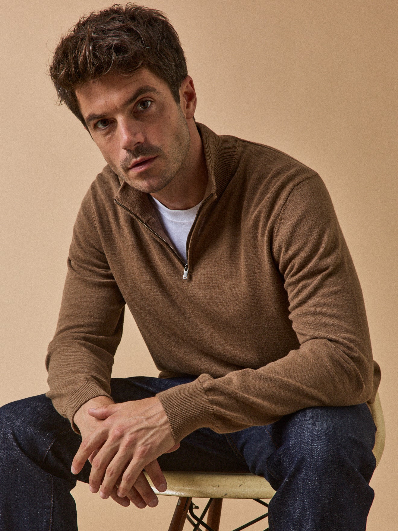 Damenpullover mit Stehkragen aus Bio-Baumwolle und Cashmere - Image 2