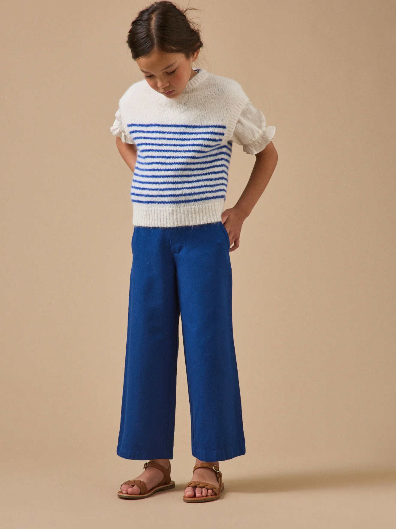 Mädchenpullover mit Streifen, ärmellos - Image 6