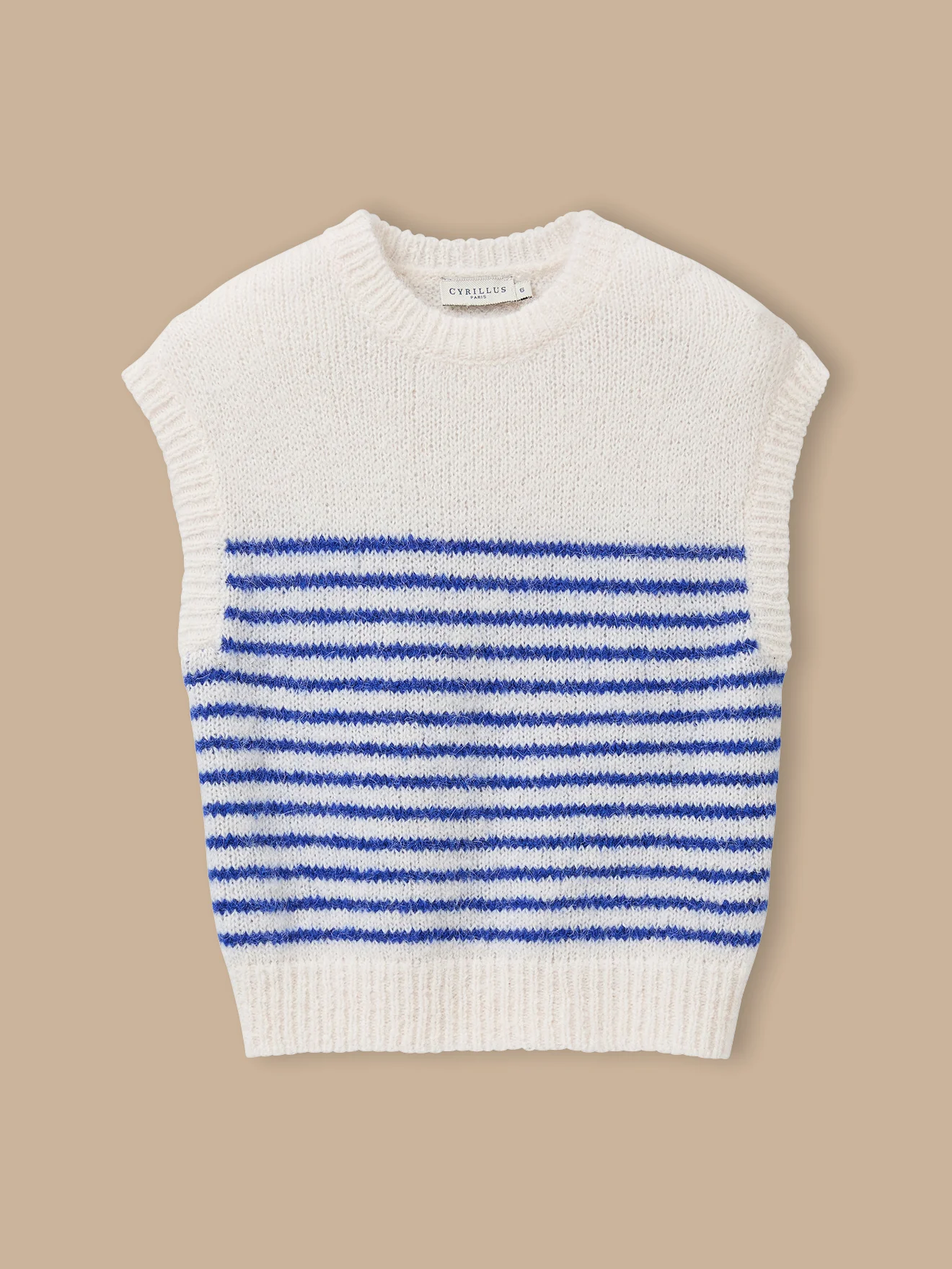 Mädchenpullover mit Streifen, ärmellos - Image 7