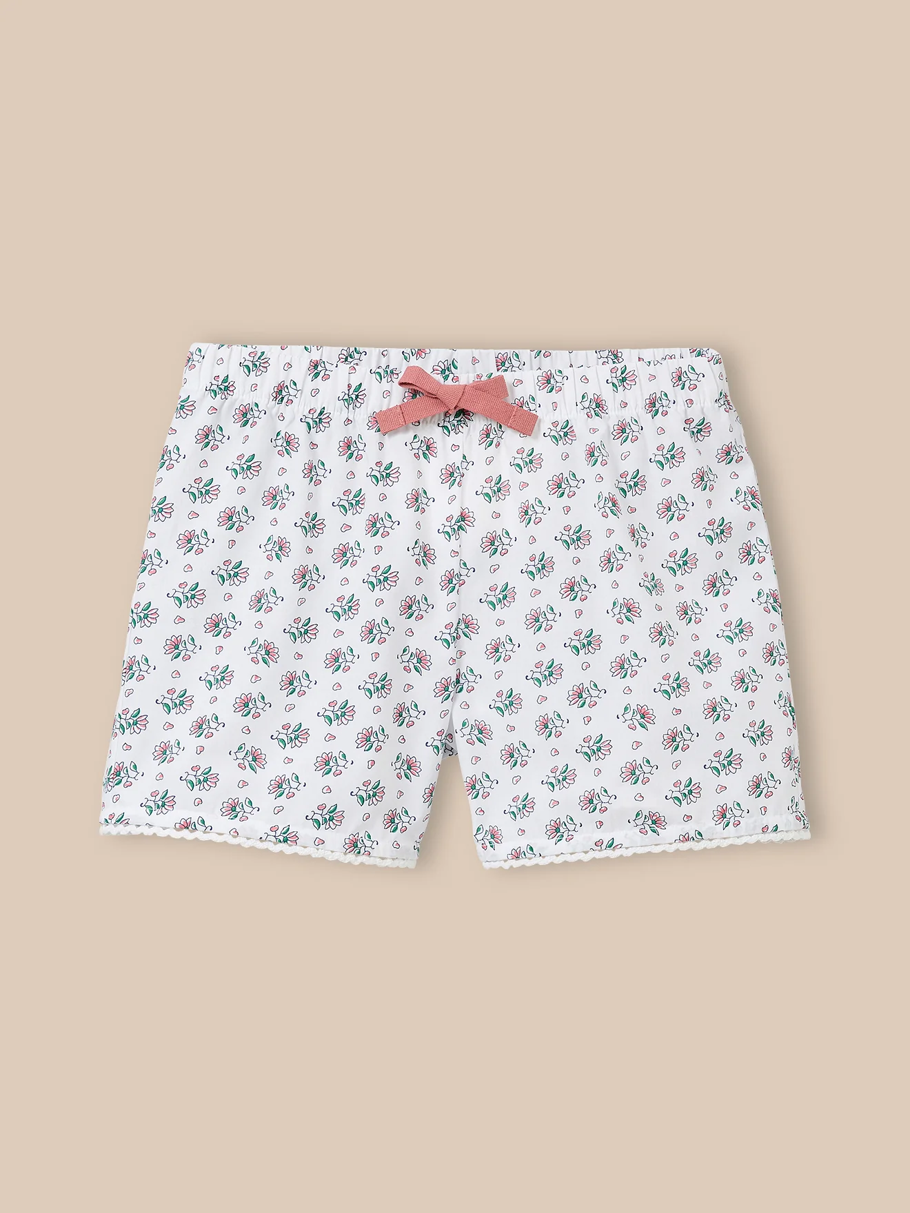 Mädchen Kurz-Pyjama, Blumenmuster - Image 3