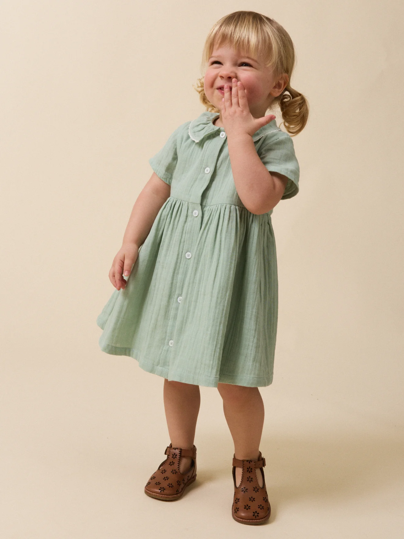Kleid aus Baumwollgaze, Baby - Image 4