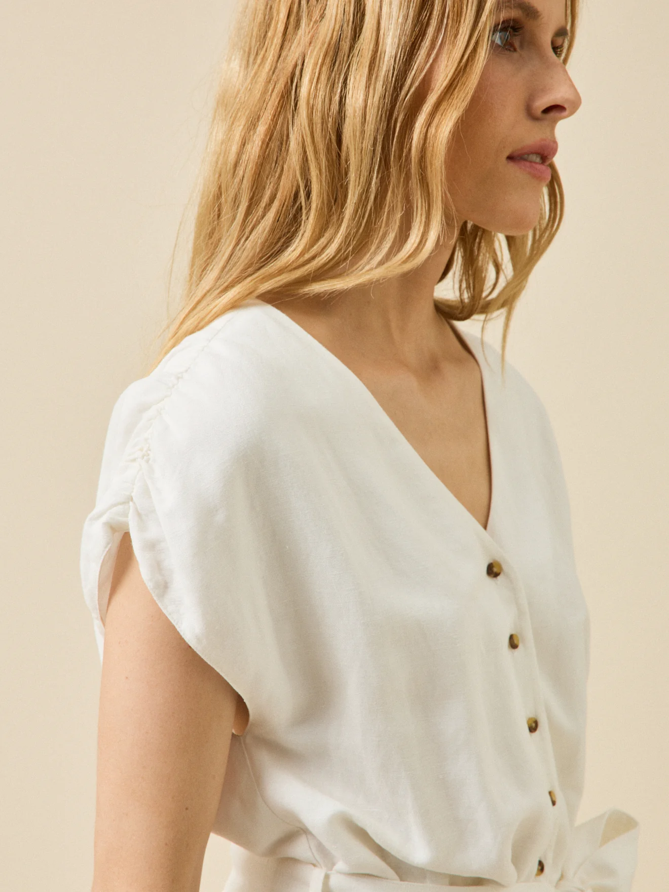 Damen-Etuiklaid aus Leinen und Viskose - Image 3