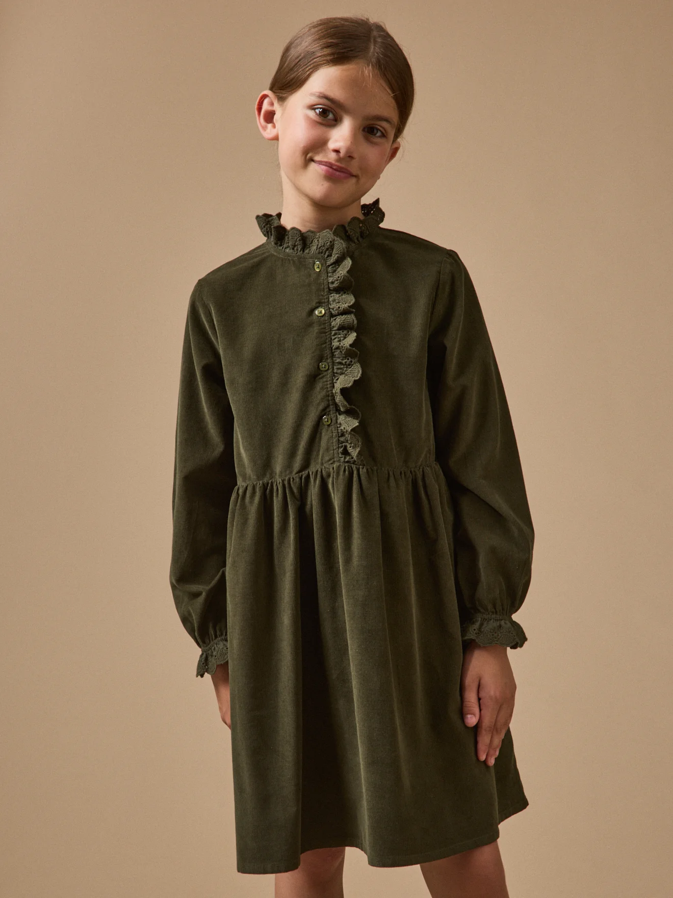 Mädchenkleid aus Velours