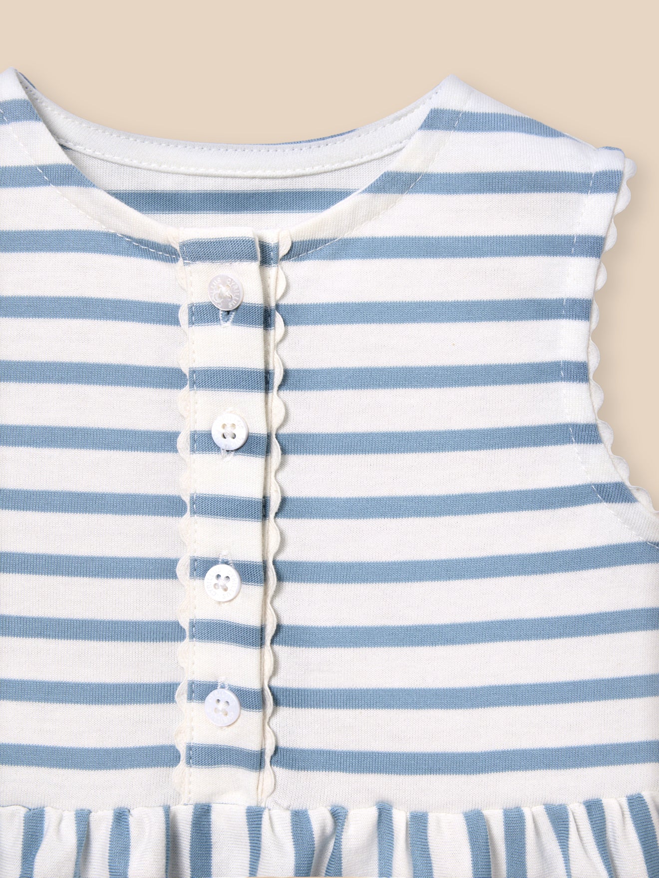 Gestreiftes Kleid, Baby - Bio-Baumwolle - Image 3