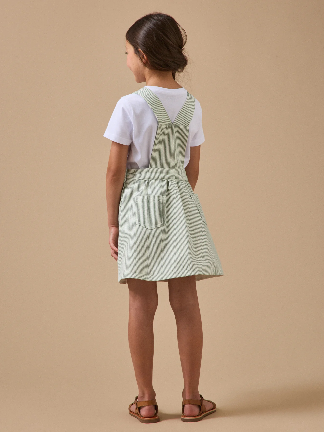 Mädchen-Trägerkleid aus gestreiftem Denim - Image 2