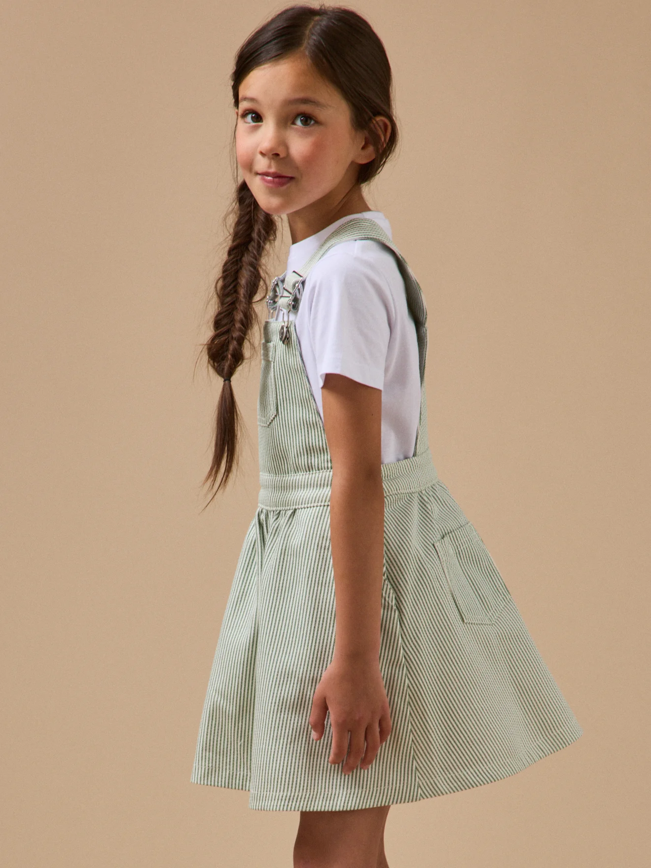 Mädchen-Trägerkleid aus gestreiftem Denim - Image 4