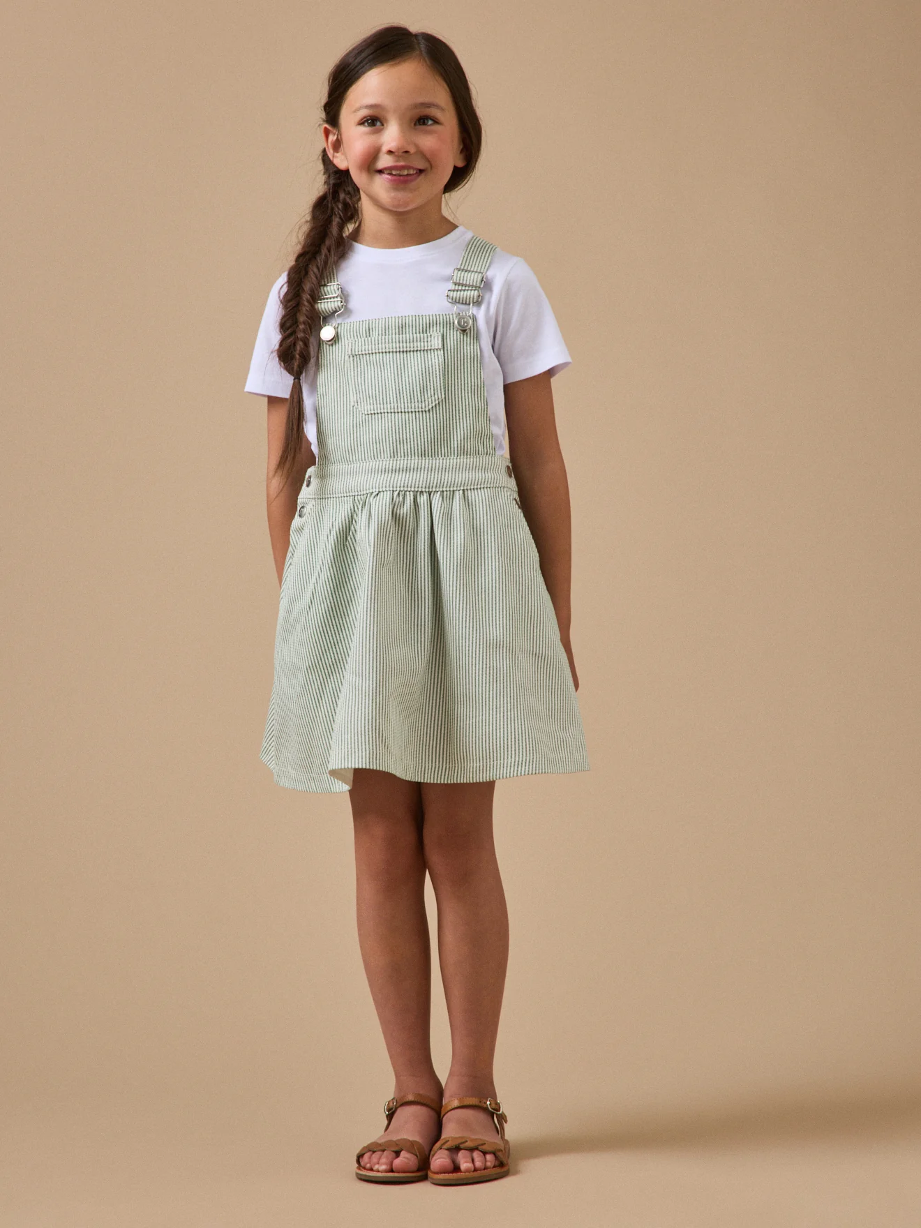 Mädchen-Trägerkleid aus gestreiftem Denim - Image 5