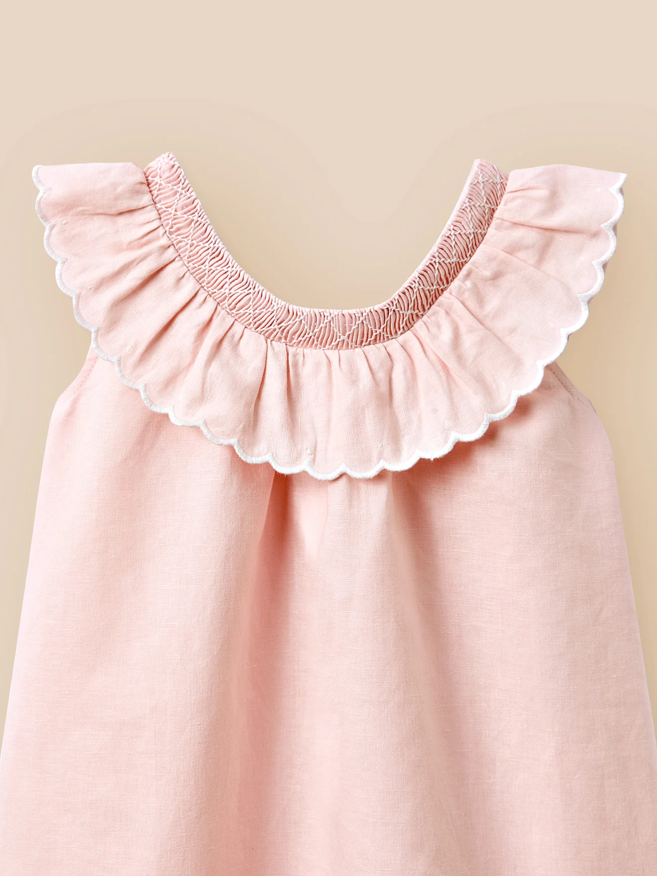 Mädchenkleid « Clotilde » aus Leinen und Baumwolle – Kollektion « Feste & Hochzeiten » - Image 8