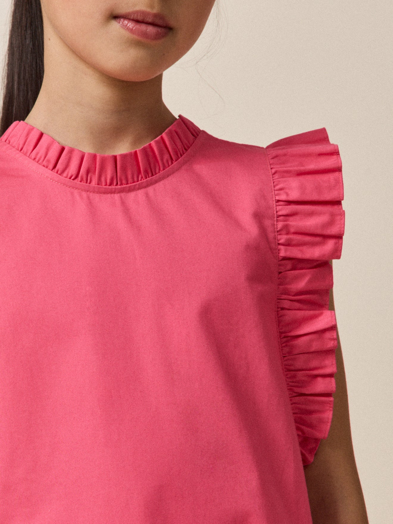 Mädchenkleid « Charlotte » aus Baumwollsatin – Kollektion « Couture » - Image 3