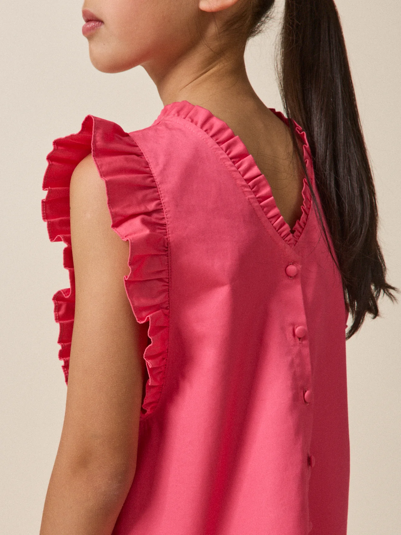 Mädchenkleid « Charlotte » aus Baumwollsatin – Kollektion « Couture » - Image 4