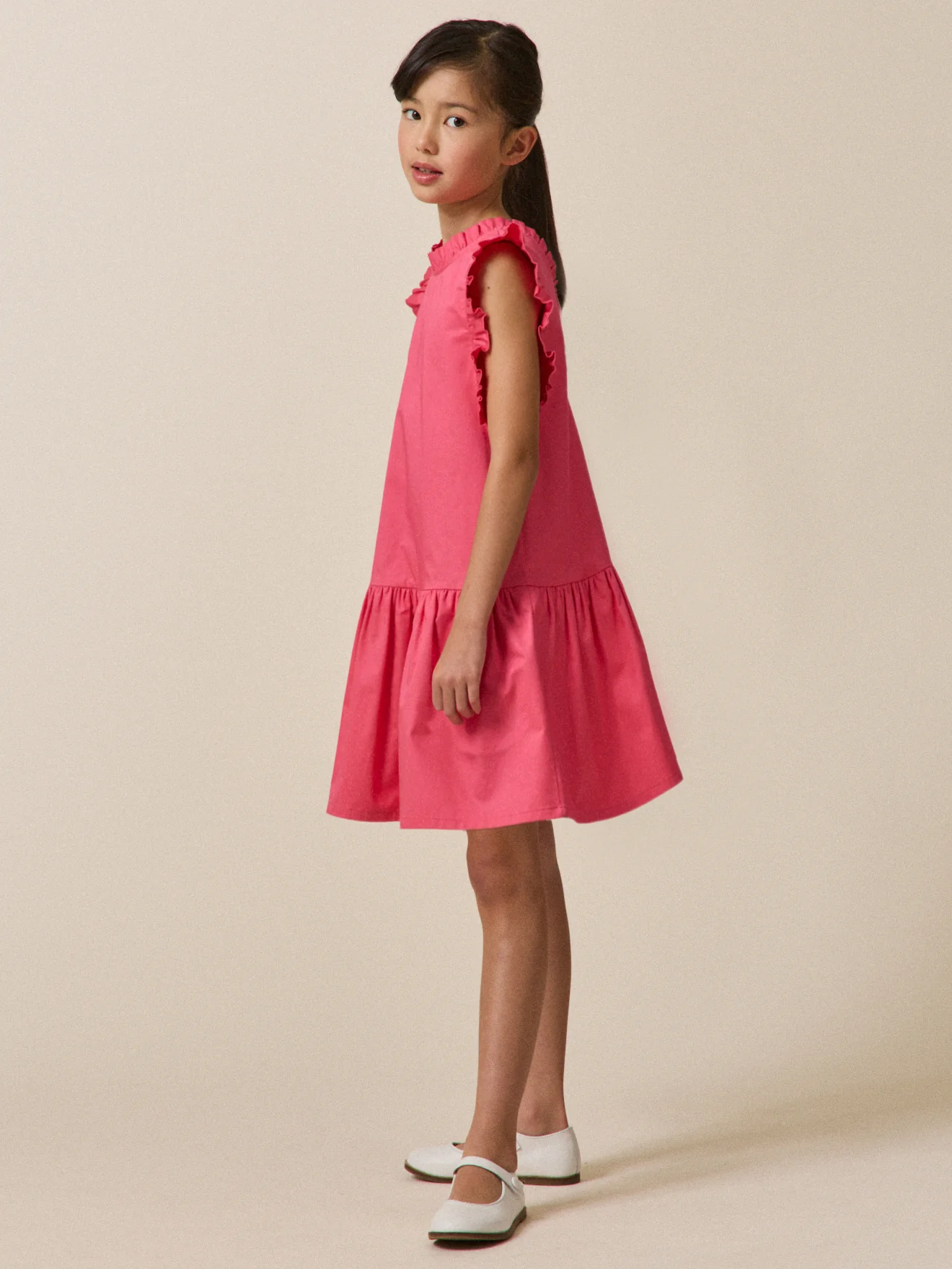 Mädchenkleid « Charlotte » aus Baumwollsatin – Kollektion « Couture » - Image 5
