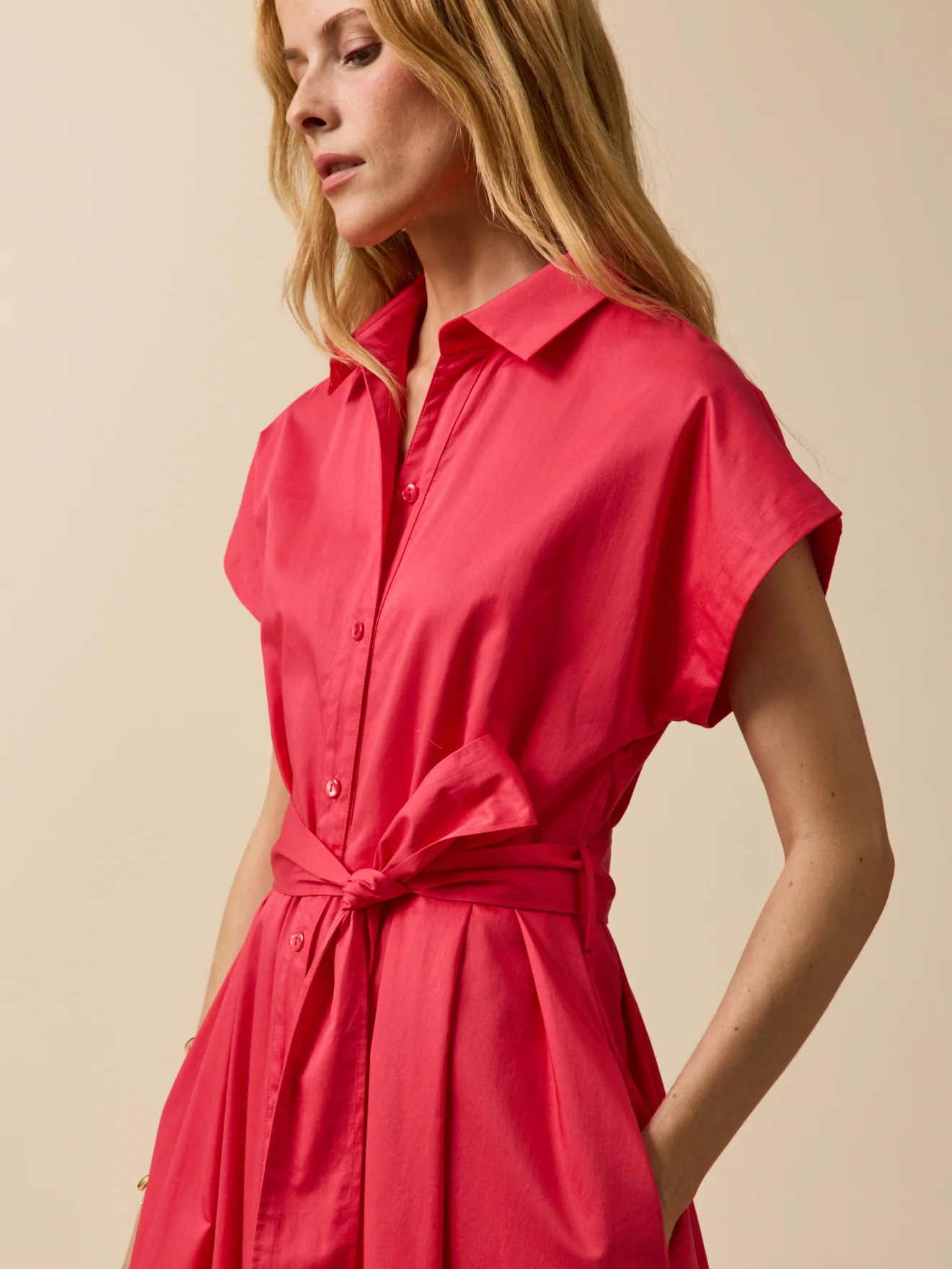 Damen-Festkleid aus satinierter Popeline - Image 3