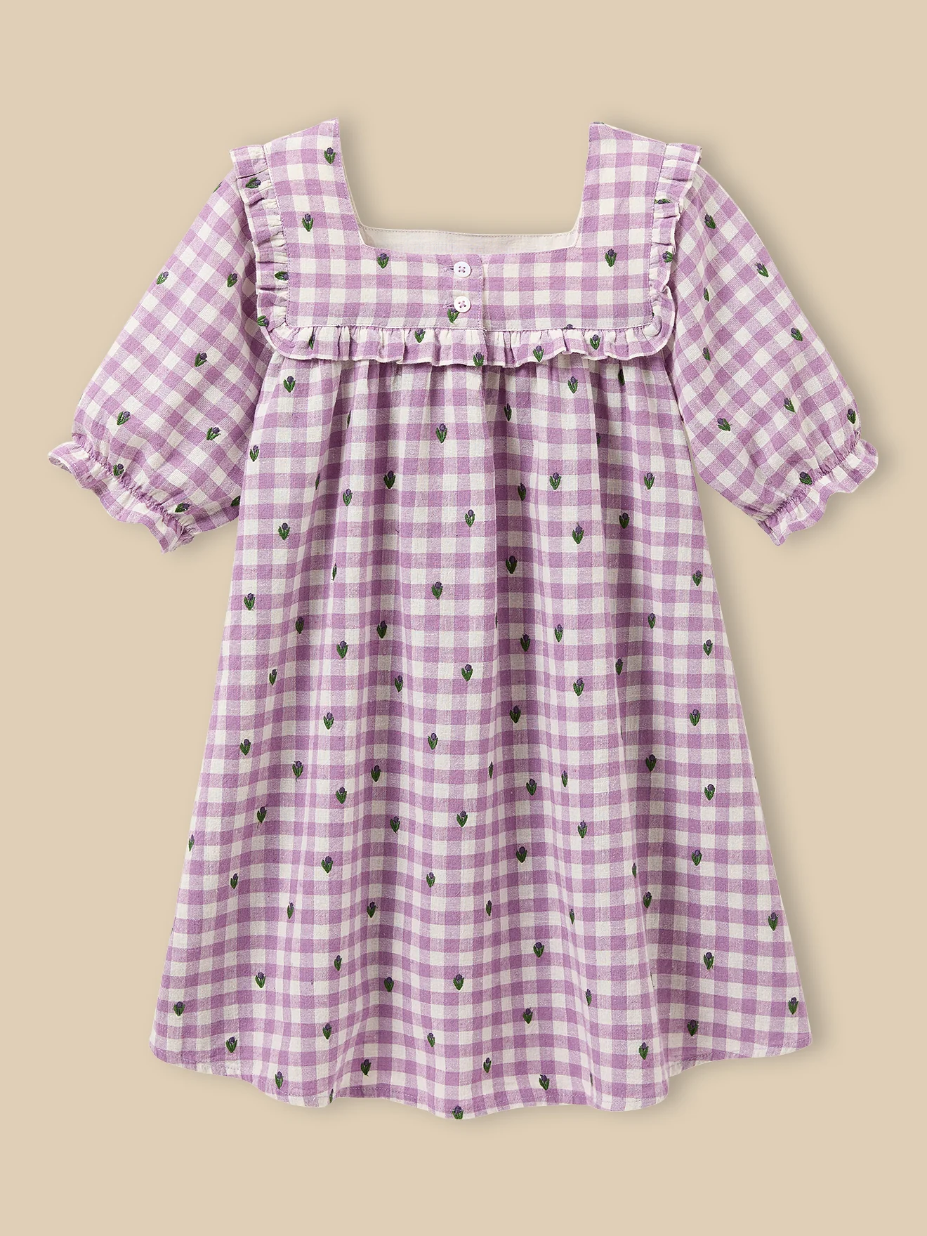Mädchenkleid mit Vichy-Karos – CYRILLUS X EMILE & IDA - Image 7