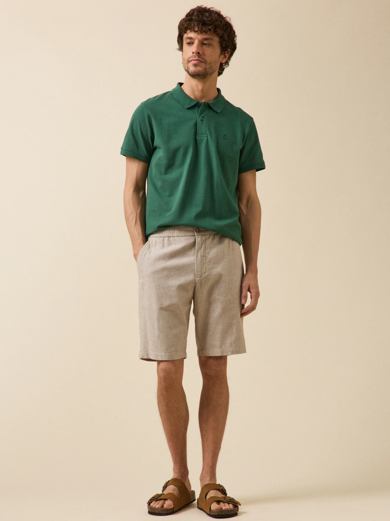 Herren-Bermudas aus Baumwolle und Leinen mit Stretch-Anteil mit Elastikbund - Image 6
