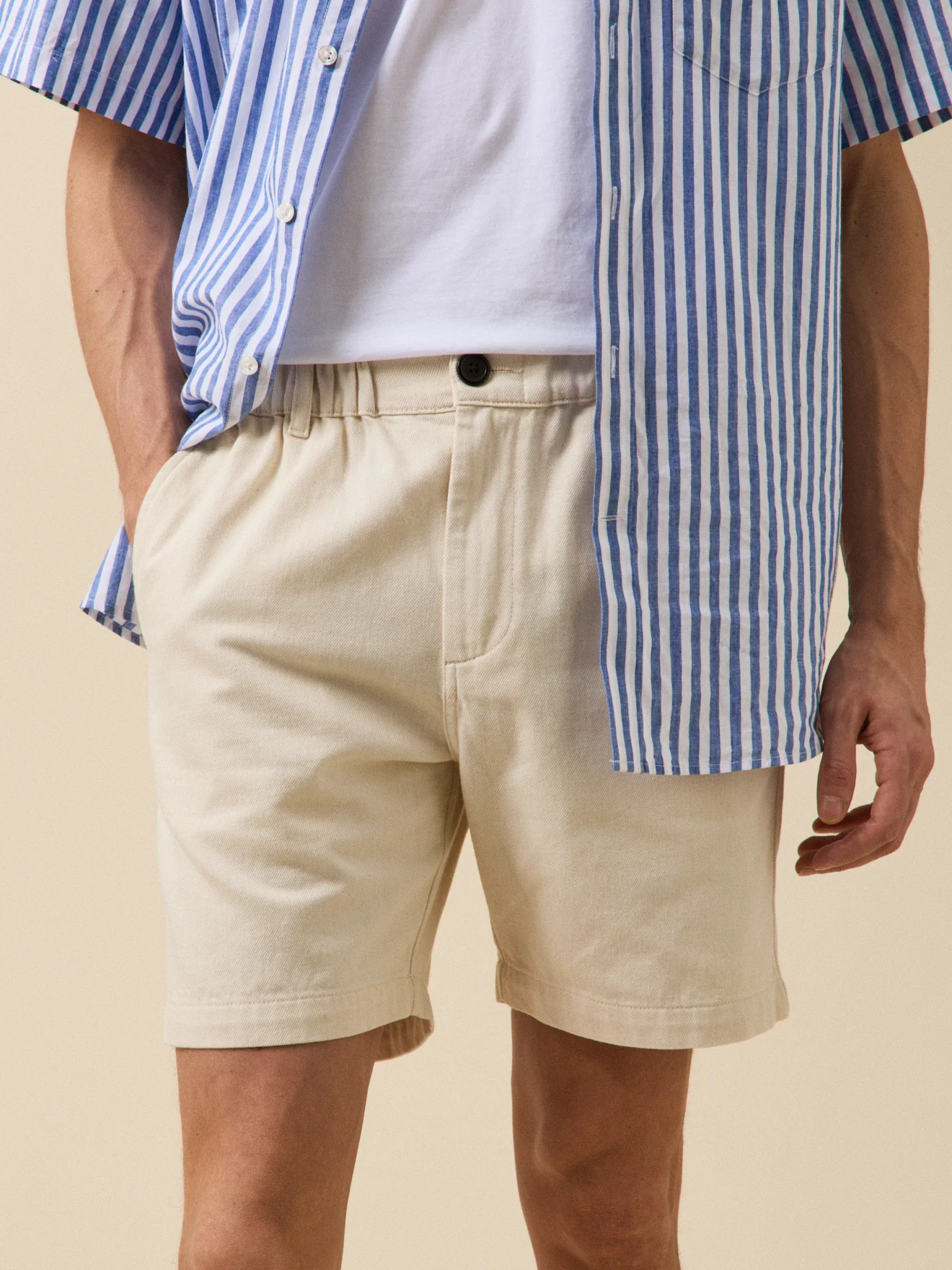 Herren-Bermudas aus Köper mit Elastikbund - Image 2