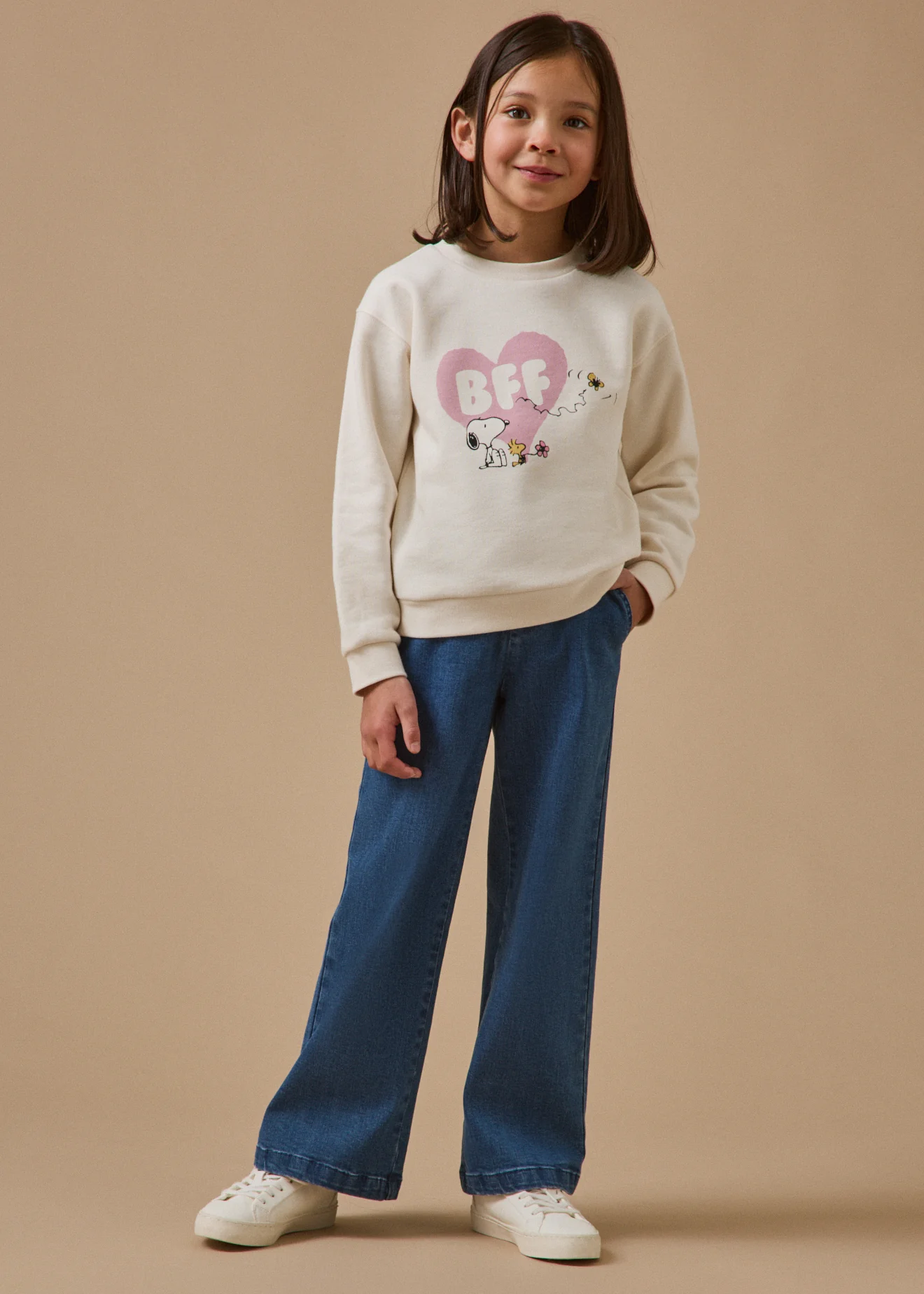 Kinder-Sweatshirt Cyrillus X PEANUTS™ – Kollektion « Snoopy » - Image 4