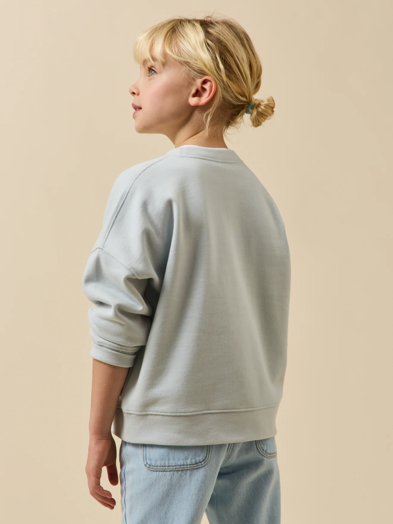 Mädchen-Sweatshirt mit Schriftzug aus Liberty®-Stoff – Bio-Baumwolle - Image 2