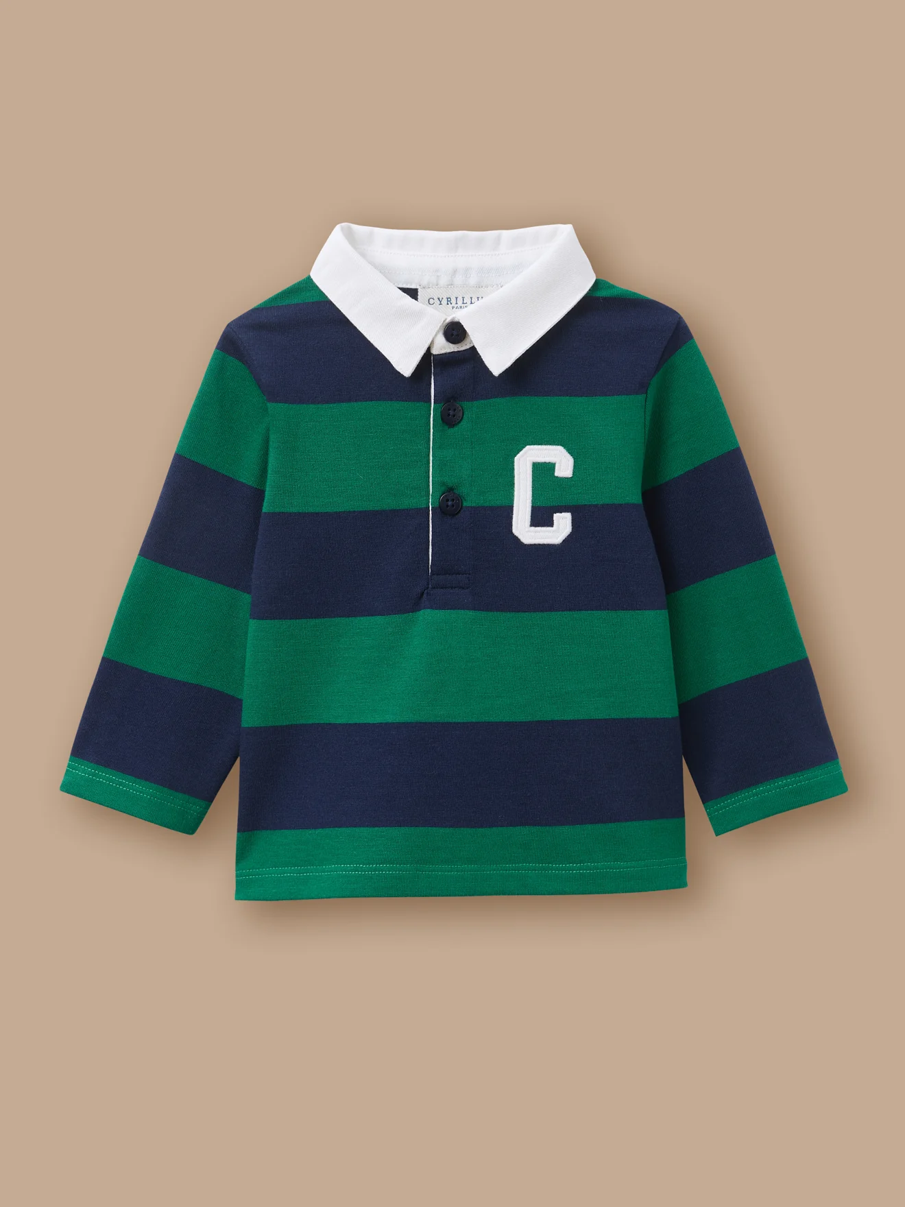 Baby-Poloshirt im Rugby-Stil – Bio-Baumwolle