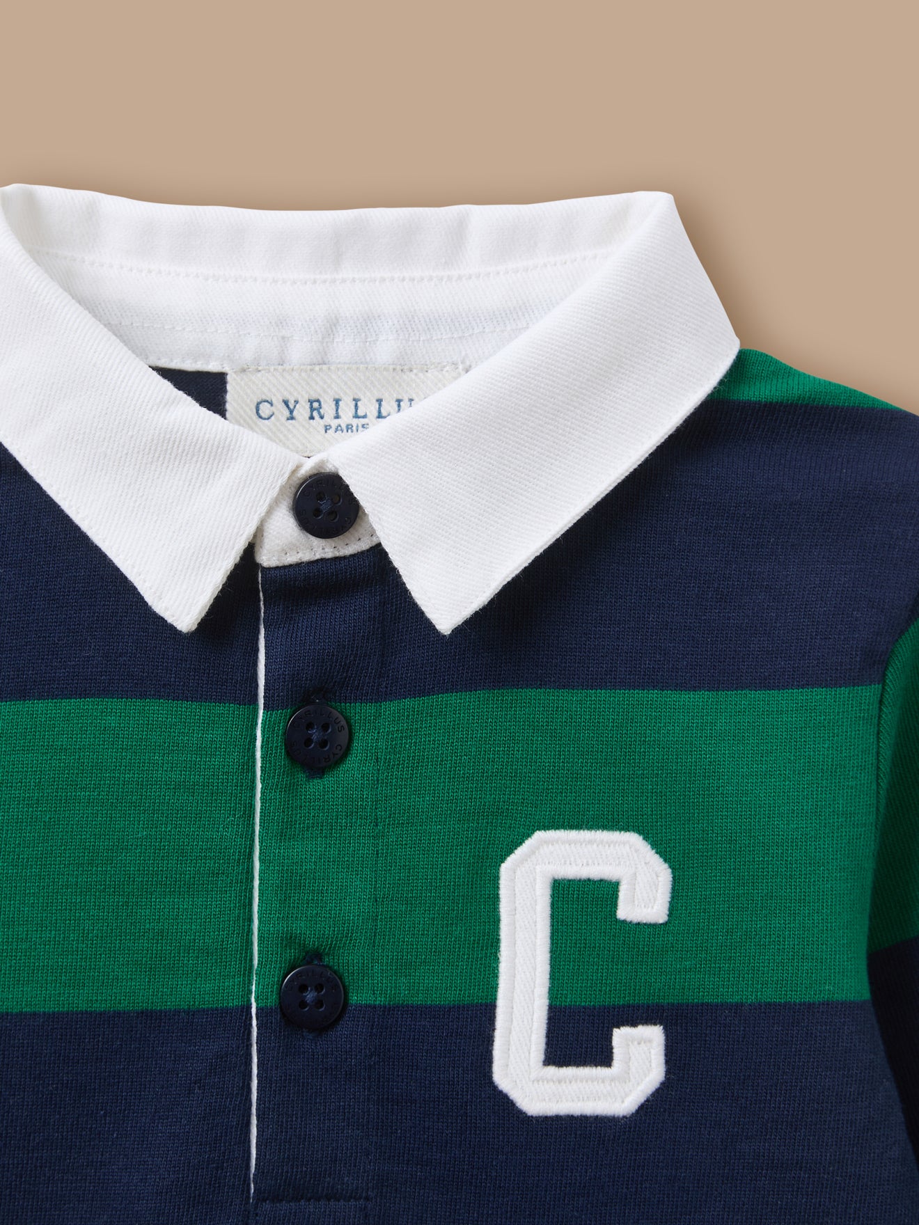 Baby-Poloshirt im Rugby-Stil – Bio-Baumwolle - Image 3