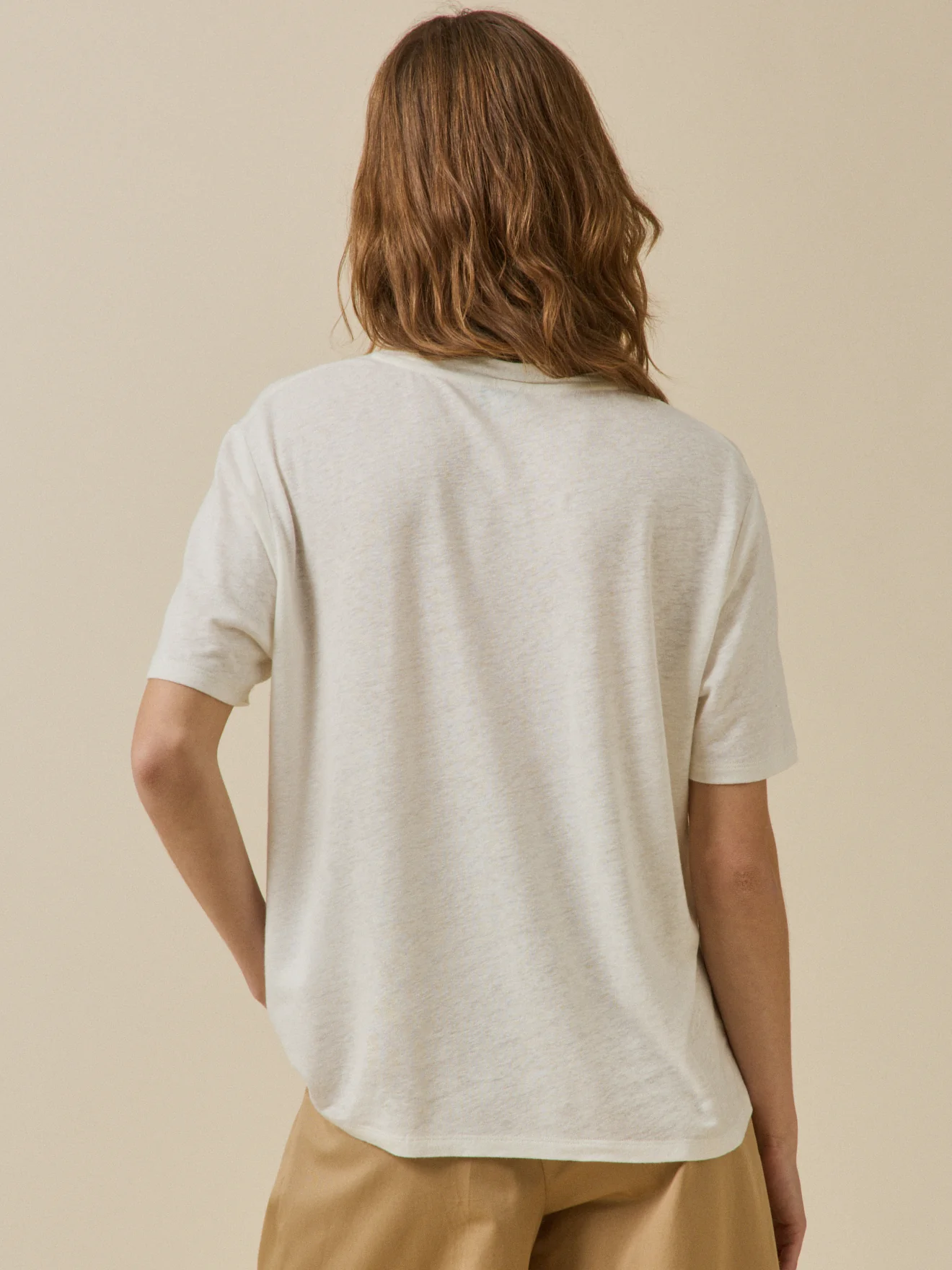 Damen-T-Shirt aus Leinen und Viskose - Image 2