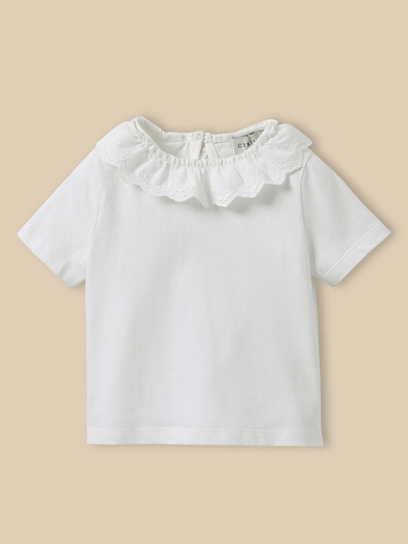 T-Shirt mit raffiniertem Kragen - Bio-Baumwolle, Baby