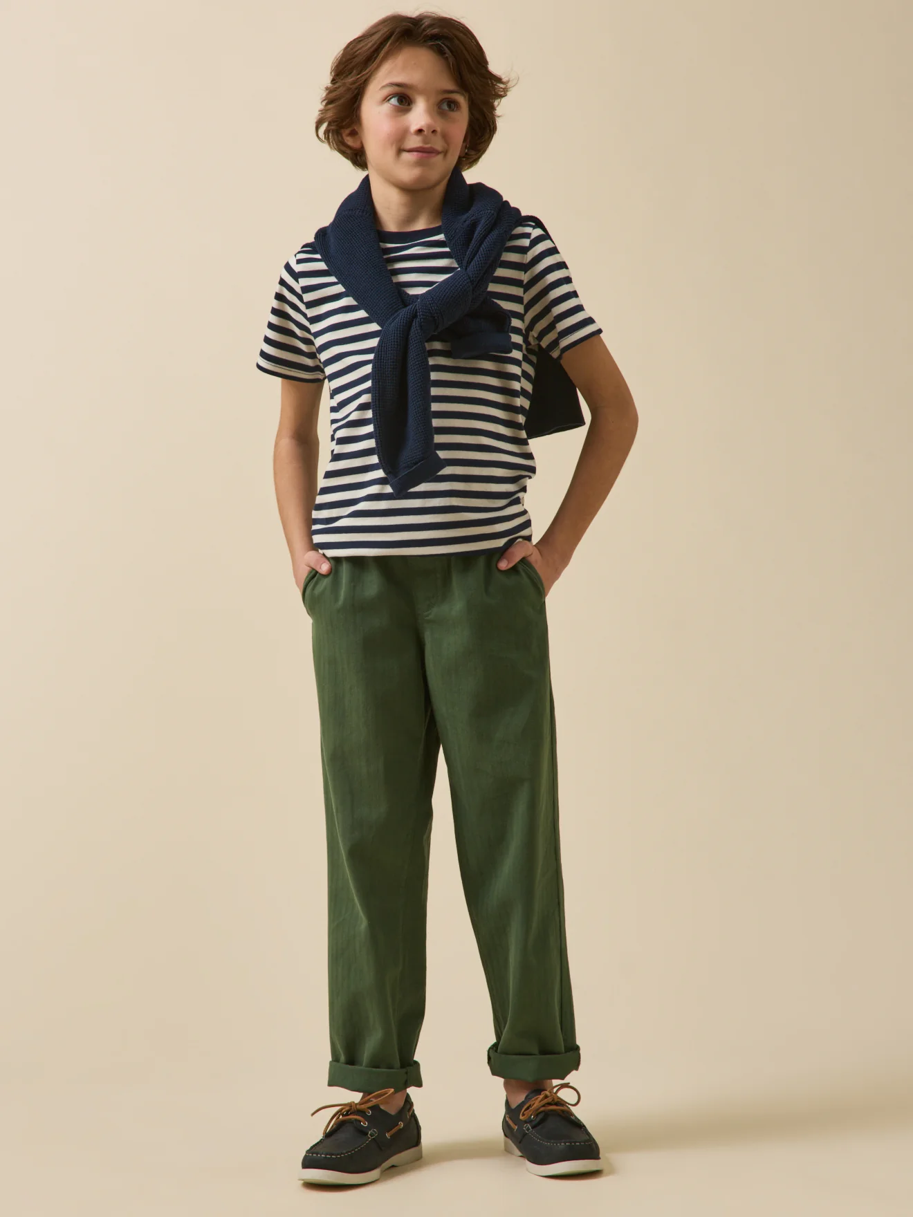 Jungen T-Shirt mit Streifen – Bio-Baumwolle - Image 4