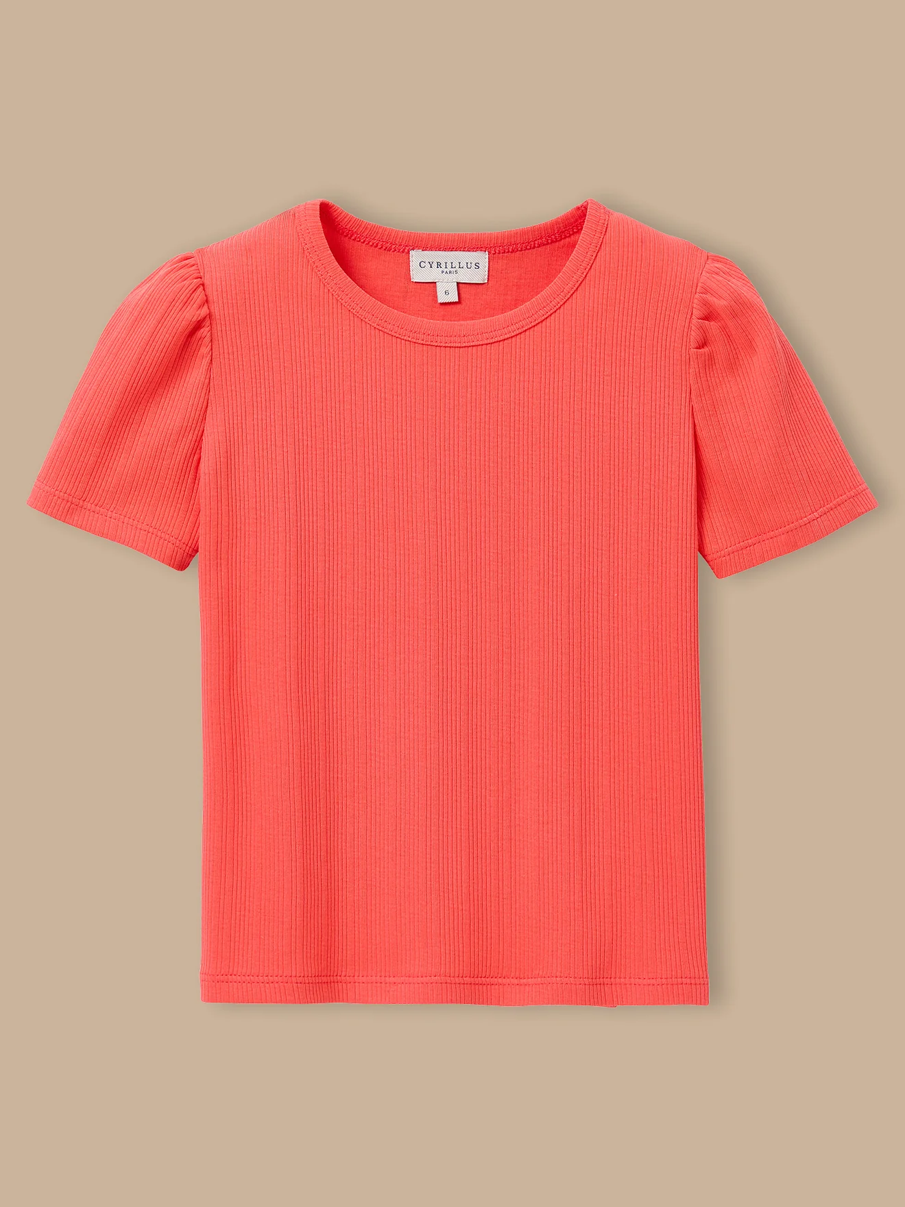 Mädchen T-Shirt aus Rippstrick – Bio-Baumwolle