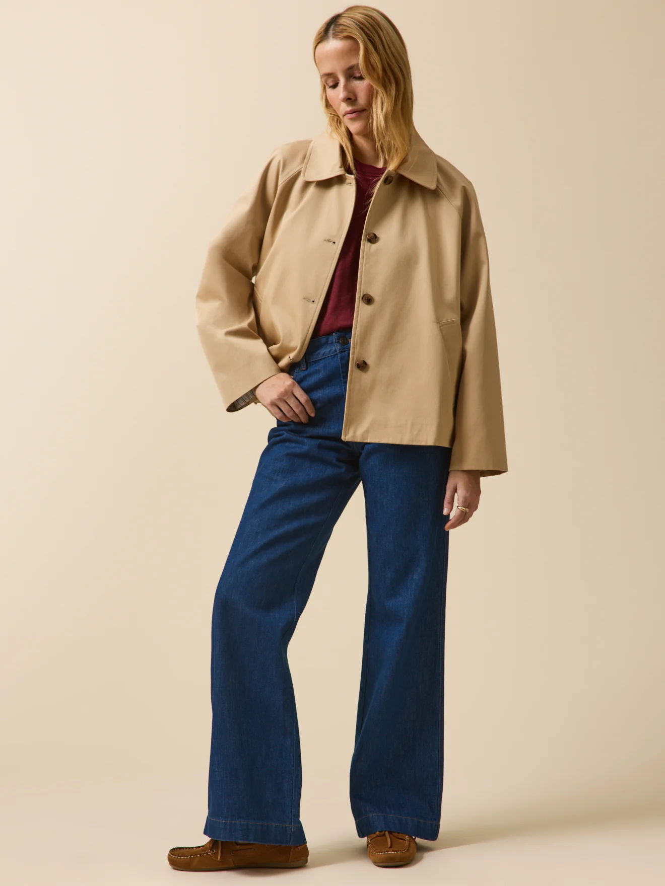 Kurzer Damen-Trenchcoat aus Bio-Baumwolle - Image 6