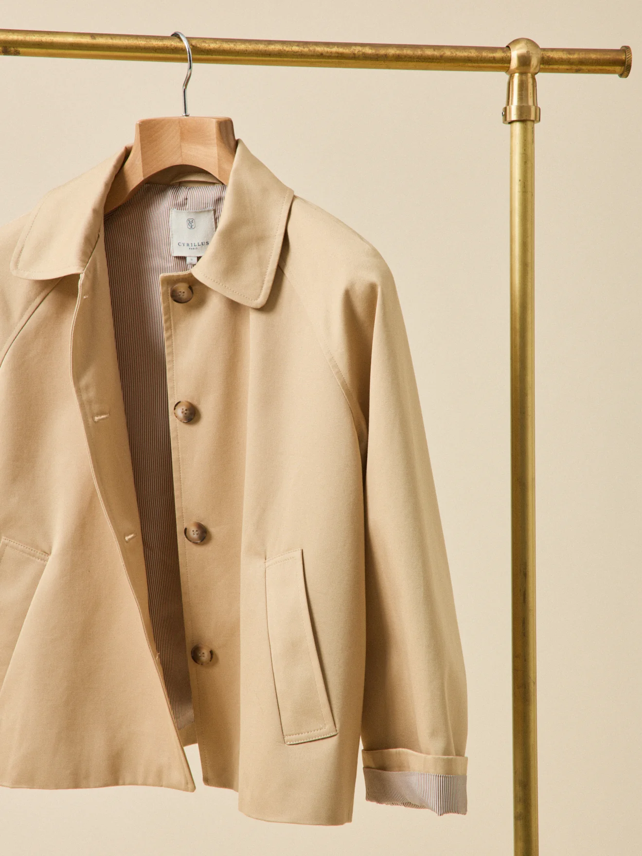 Kurzer Damen-Trenchcoat aus Bio-Baumwolle - Image 7