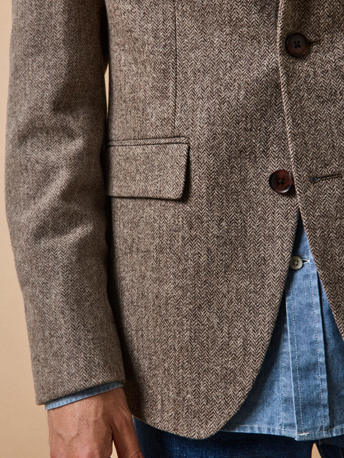 Herren Fischgrat-Blazer aus reiner Wolle - Image 5