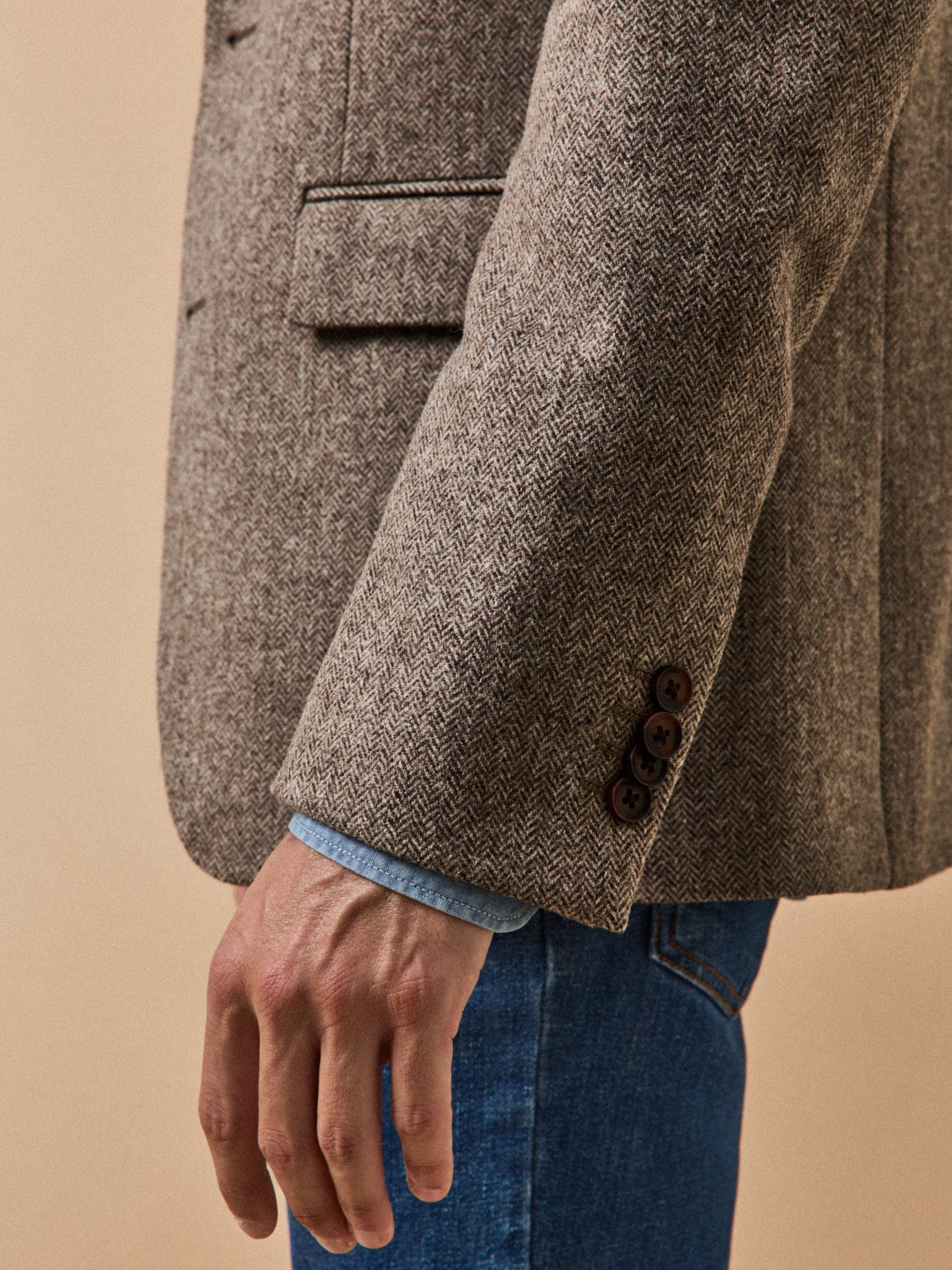 Herren Fischgrat-Blazer aus reiner Wolle - Image 6