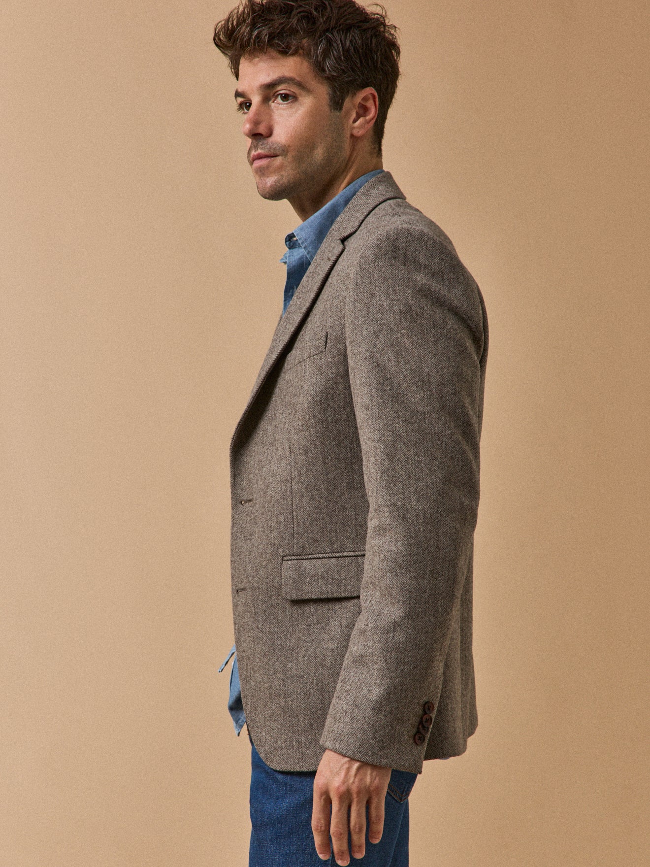 Herren Fischgrat-Blazer aus reiner Wolle - Image 7