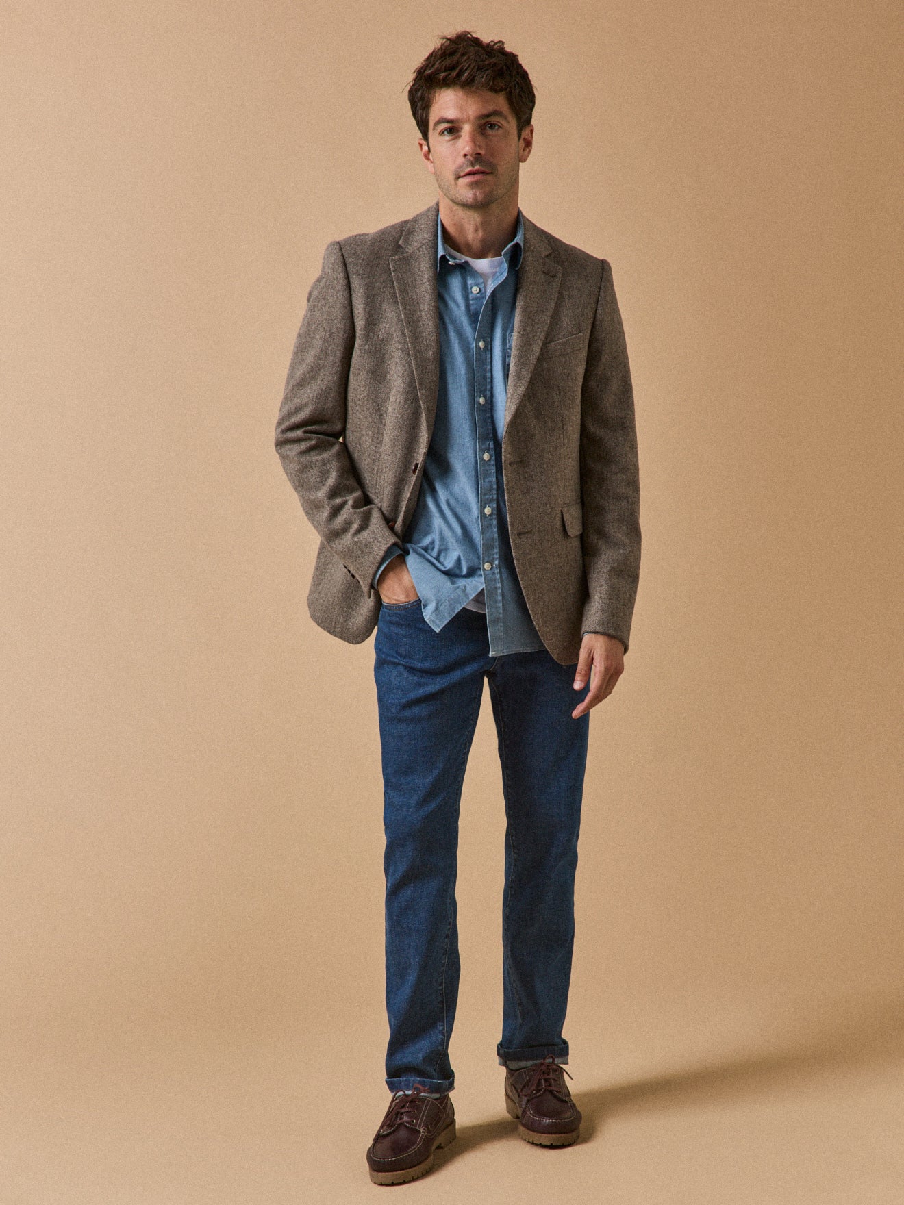 Herren Fischgrat-Blazer aus reiner Wolle - Image 8
