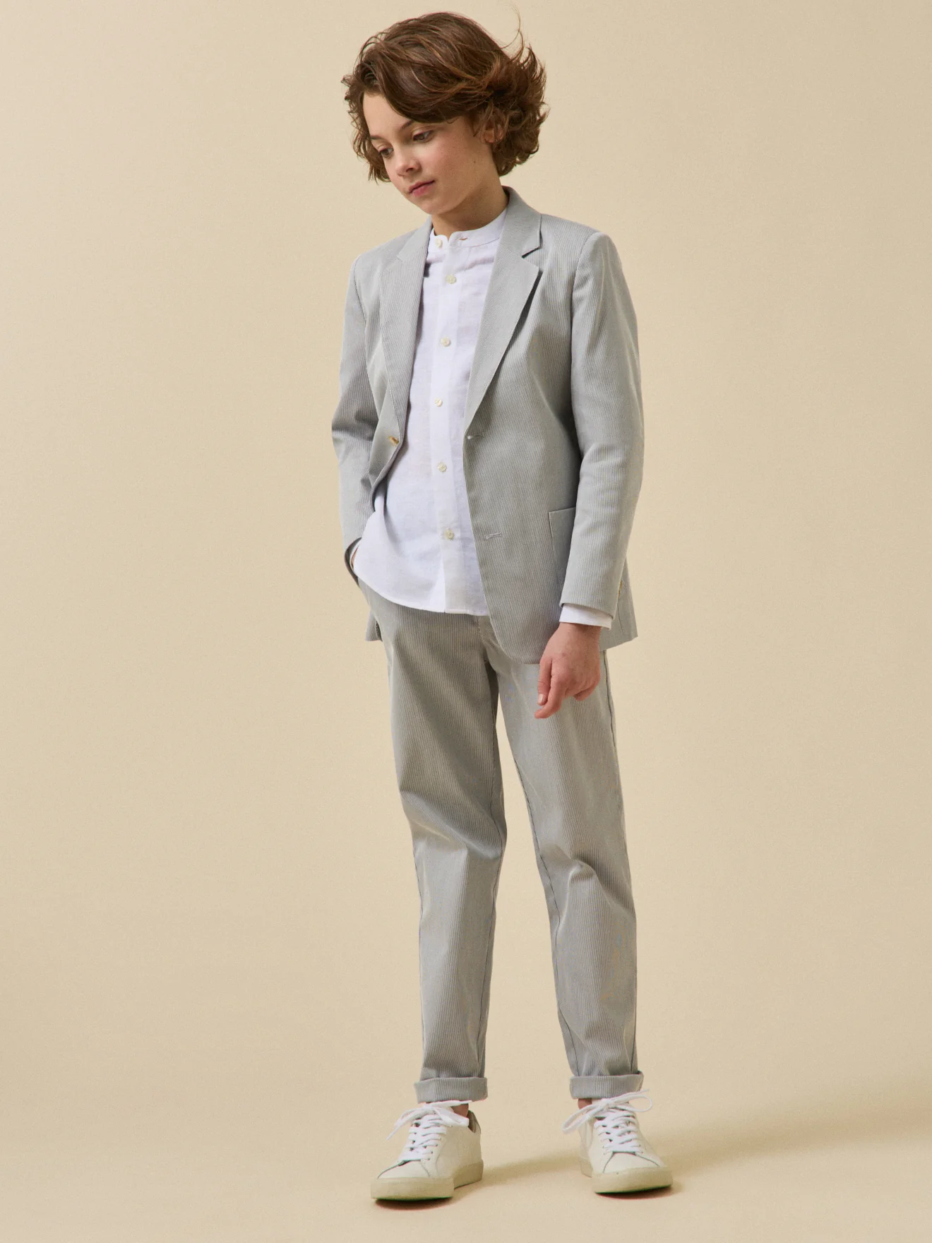 Jungen-Anzugjacke mit Streifen – Kollektion für Festtage und Hochzeiten - Image 7