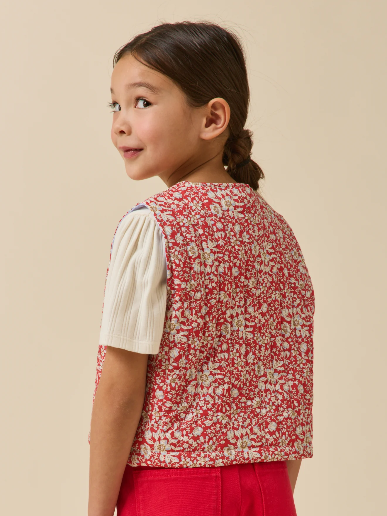 Mädchenweste aus Liberty®-Stoff, gesteppt - Image 2