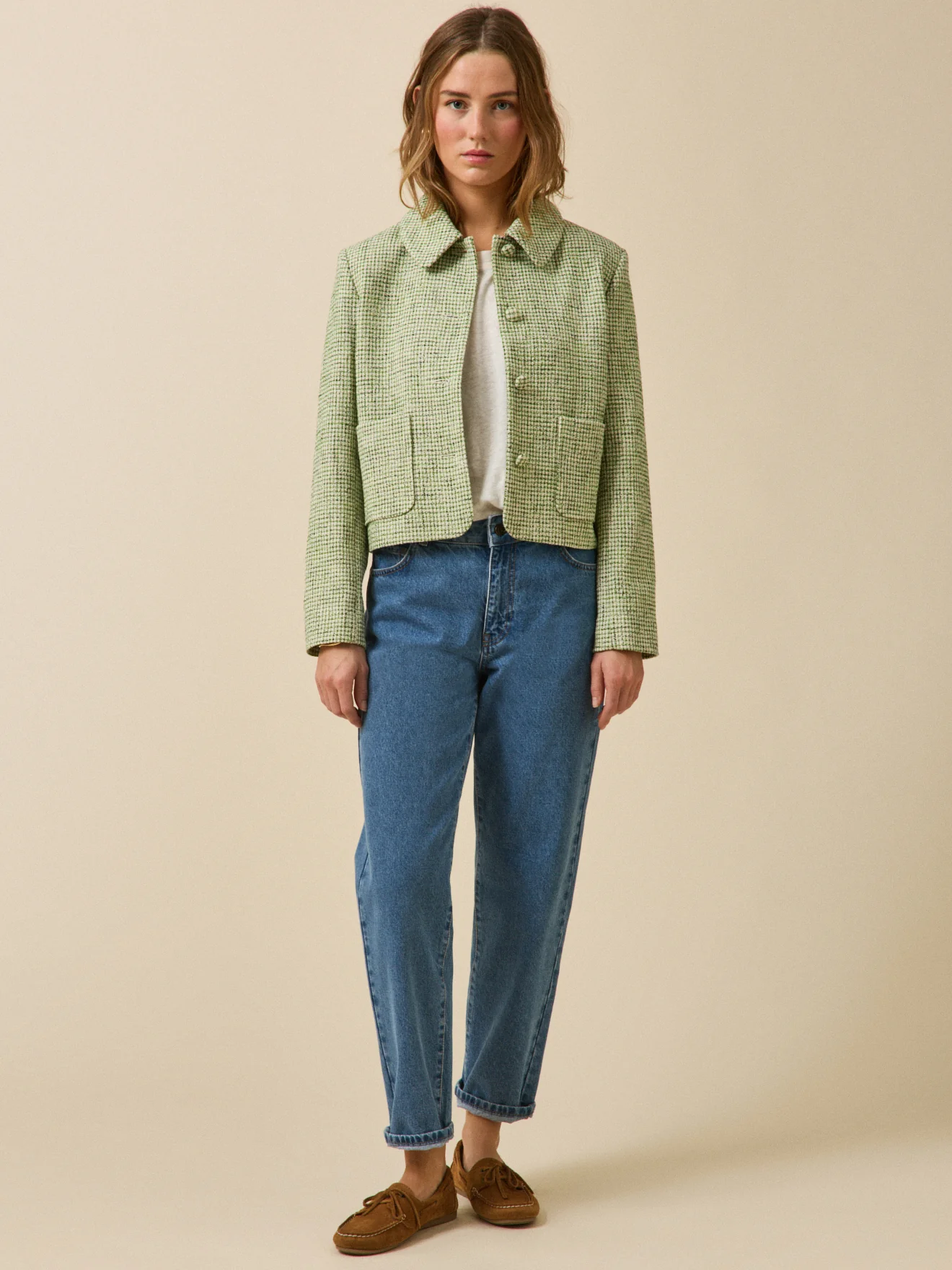 Damenjacke aus kariertem Tweed - Image 6